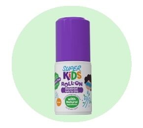 Superkids Roll On Fragrance Free – gentle deodorant for kids 30 ml سوبركيدز مزيل عرق بدون رائحة – مزيل عرق لطيف وآمن للأطفال 30 مل