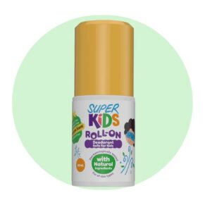 Superkids Roll On Pineapple Scent – natural deodorant for kids 30 ml سوبركيدز رول أون برائحة الأناناس – مزيل عرق طبيعي وآمن للأطفال 30 مل