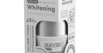 Starville Lightening Roll On Fragrance Free – 60ml, brightening deodorant for sensitive skin without fragrance. ستارفيل رول أون تفتيح ومزيل للعرق بدون رائحة – 60 مل، مزيل عرق لتفتيح البشرة الحساسة بدون عطر.