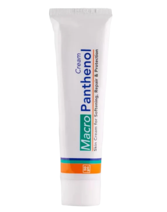 ماكرو بانثينول كريم – 50 جم، كريم مرطب ومجدد للبشرة الجافة والدهنية. Macro Panthenol Cream – 50gm, moisturizing and soothing cream for dry and oily skin.