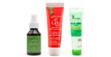 Raw African Beauty Set Leave-In Follicle Booster Aloe Vera Gel-رو افريكان بيوتي سيت ليف إن فوليكل بوستر جل صبار