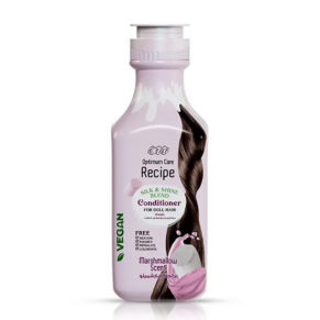 Eva Optimum Care Marshmallow Conditioner 350 ml with sweet marshmallow fragrance for smooth hair-ايفا اوبتيموم كير مارشميلو بلسم للشعر 350 مل لترطيب الشعر ولمعان طبيعي