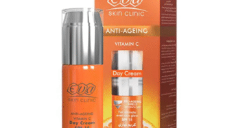Eva Skin Clinic Vitamin C Day Cream 50 ml (SPF 15) for even skin tone and sun protection-ايفا سكين كلينيك كريم نهاري فيتامين سي 50 مل (SPF 15) لإشراقة موحدة وحماية من الشمس
