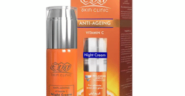 Eva Skin Clinic Vitamin C Night Cream 50 ml even skin tone and radiance cream-ايفا سكين كلينيك كريم ليلي فيتامين سي 50 مل لتوحيد لون البشرة
