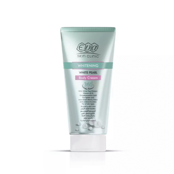 Eva Skin Clinic White Pearl Body Cream 150 ml radiant soft body cream-ايفا سكين كلينيك لؤلؤ ابيض كريم للجسم 150 مل لإشراقة ونعومة البشرة