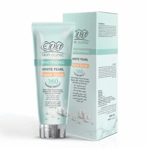 Eva Skin Clinic White Pearl Brightening Scrub 100 ml pearl extract exfoliating scrub-ايفا سكين كلينيك وايت بيرل مقشر تفتيح 100 مل بخلاصة اللؤلؤ الأبيض