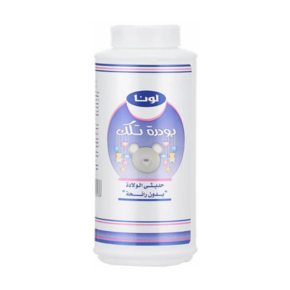 Luna baby talcum powder fragrance free 200g-لونا بودرة تلك حديثي الولادة بدون رائحة 200 جرام
