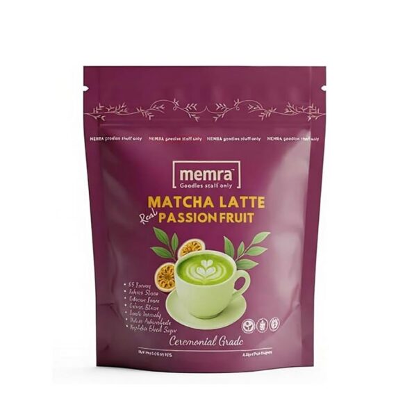 Matcha Latte Passion Fruit Tropical Matcha Drink with Smooth Creamy Taste-ماتشا لاتيه باشن فروت مشروب الماتشا بطعم استوائي وطاقة طبيعية متوازنة