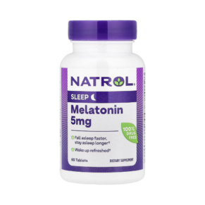 NATROL MELATONIN 5 mg tablets dietary supplement-ناترول ميلاتونين 5 ملجم – دعم النوم العميق وتنظيم دورة النوم 100 قرص