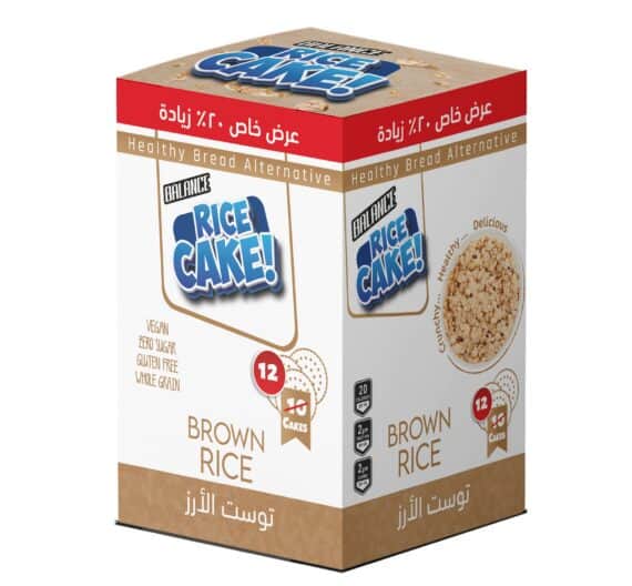 Balance Brown Rice Toast + 20% Extra Low Calorie Healthy Bread Alternative-بالانس توست الأرز البني + 20% زيادة بديل خبز صحي منخفض السعرات