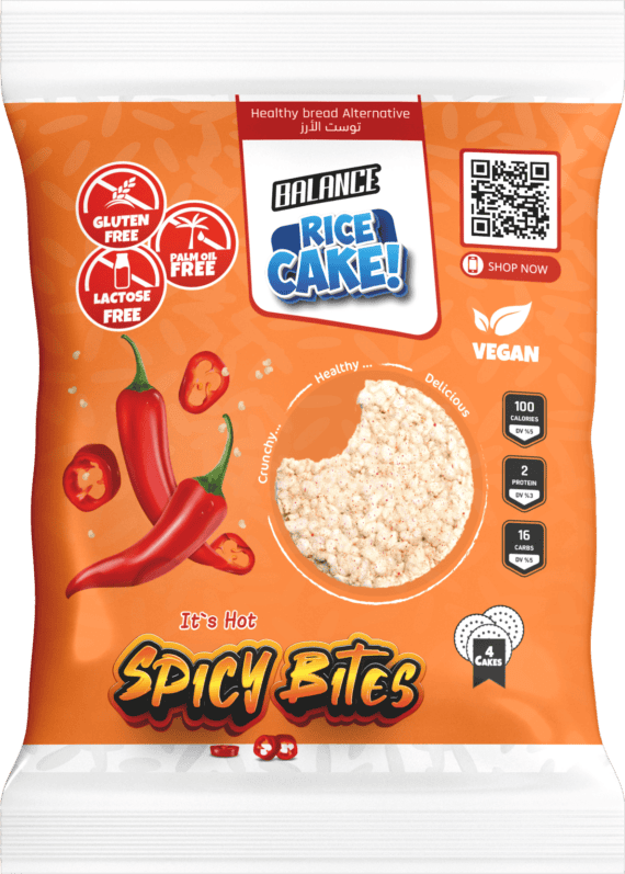 Balance Spicy Rice Toast Bold & Delicious Premium Gluten-Free Snack-بالانس توست الأرز بطعم الشطة سناك حار مميز ولذيذ خالٍ من الجلوتين
