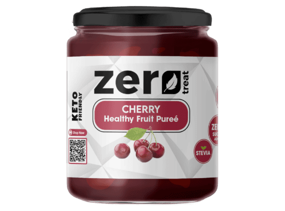 Cherry Healthy Fruit Purée 180g – Premium 95% Real Fruit Zero Sugar Added Keto Friendly-بيوريه الكرز الصحي 180 جم – 95٪ فاكهة حقيقية بدون سكر مضاف كيتو فريندلي