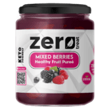 Mixed Berries Healthy Fruit Purée 180g – 95% Real Fruit Zero Sugar Added Keto Friendly-بيوريه التوت المشكل الصحي 180 جم – 95٪ فاكهة حقيقية بدون سكر مضاف كيتو فريندلي