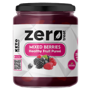 Mixed Berries Healthy Fruit Purée 180g – 95% Real Fruit Zero Sugar Added Keto Friendly-بيوريه التوت المشكل الصحي 180 جم – 95٪ فاكهة حقيقية بدون سكر مضاف كيتو فريندلي