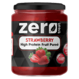 Strawberry High Protein Fruit Purée Zero Treat 180g Zero Sugar Added & Collagen Fortified-بيوريه الفراولة بالبروتين زيرو تريت 180 جم | 20 جم بروتين – بدون سكر مضاف