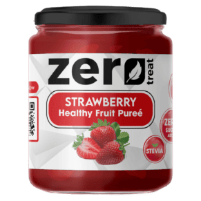 بيوريه الفراولة الصحي زيرو تريت 180 جم – 95٪ فاكهة حقيقية بدون سكر مضاف-Strawberry Healthy Fruit Purée 180g 95% Real Fruit – Zero Sugar Added