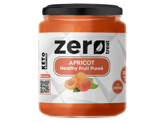 بيوريه المشمش الصحي 180 جم – 95٪ فاكهة حقيقية بدون سكر مضاف كيتو فريندلي-Apricot Healthy Fruit Purée 180g – Premium 95% Real Fruit Zero Sugar Added Keto Friendly
