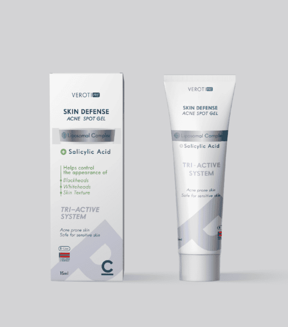 Skin Defense Acne Spot Gel Targeted Daily Care for Blemish-Prone Skin-جل سكين ديفينس لحب الشباب عناية موضعية للبثور وآثار الانسداد اليومي