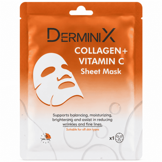 Collagen & Vitamin C Sheet Mask 1 Piece by Derminix