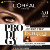 Prodigy Hair Color 4.0 Brown 60ml – Permanent Oil Hair Color by L'Oréal Paris
